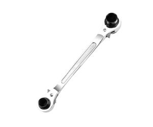 LAJHDCG Juego de llaves de trinquete de hueso de perro 4 en 1, automáticas de doble cara, de acero ajustable, multifuncionales, for facilitar el trabajo(Silver,17 * 19-24 * 27)