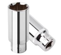 LAJHDCG Juego de llaves de vaso de 6 puntos de profundidad de 3/8 ", cabezal de manga de extensión hexagonal de 8-24mm for Kit de herramientas manuales de extracción de tuercas(17mm)