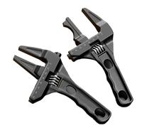 LAJHDCG Llave ajustable multifuncional de doble uso/cuatro usos, gran extremo abierto, llave ajustable for tubo de baño abierto for el hogar(Triple-use Black)