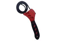 LAJHDCG Llave de filtro de aceite ajustable de 6 pulgadas, llave de correa multifuncional(Red)