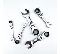 LAJHDCG Llave de trinquete de mango corto con llave móvil, llave de extremo abierto rápida de doble propósito, herramienta de Hardware, llave que ahorra trabajo de 17mm(5PCS(8-10-12-15-17))