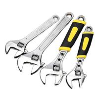 LAJHDCG Llave inglesa ajustable de gran apertura: tamaño de 6, 8, 10, 12 y 15 pulgadas, con diseño deslizante y herramientas domésticas(6 inch steel handle)