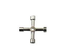 LAJHDCG Llave multifunción for interruptor cruzado de electricista, fontanero, llave triangular cuadrada Universal for radiador de purga de tren de Gas (4 en 1)(Square hole 5pcs)