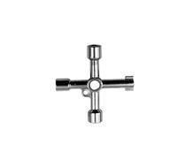 LAJHDCG Llave multifunción for interruptor cruzado de electricista, fontanero, llave triangular cuadrada Universal for radiador de purga de tren de Gas (4 en 1)(Circular hole 3pcs)
