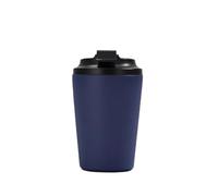 LAJHDCG Office leisure Taza de café aislada al vacío de acero inoxidable 304 con escala Keep hot and cold for 6 hours(Navy blue)