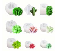 Lajiakoy® Moldes para Velas, 3D Moldes Silicona, 9PCS Kit para Hacer Velas, Molde de Vela Artesanal Hecho a Mano, Vela Molde de Silicona DIY (9 Piezas)