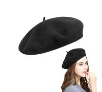 LAJUP 1 Peiza Boina Mujer Francesa Clásicos Boina de Lana Artista Boina de Pintor Vintage Boina Color Liso Sombrero Beret FrancéS Boina Retro Beret Hat Boina