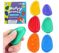 LAJUP 6 Uguetes Sensoriales Autismo - Piedra Sensorial - Fidget Toys Adultos - Excelente Para Mantener Las Manos Ocupadas Y Aliviar La Tensión En Momentos De Estrés Y Ansiedad