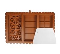 LAJUP Molde Chocolate Dubai 3 En 1, Moldes De Chocolate Profundos, Molde Tableta Chocolate, Molde Silicona, Moldes Antiadherentes De Silicona Para Navidad, Cumpleaños, Halloween