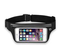 LAJUP Riñonera Running con Pantalla Táctil de 6'', Cinturón Ajustable para Correr con Rayas Reflectantes para Actividades al Aire Libre para iPhone 14 13 12 Pro MAX Samsung Teléfono