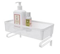 LAJUU Estante De Almacenamiento De Acero Al Carbono For Inodoro, Organizador De Baño Blanco, Pequeño Portarrollos, Estante Sin Perforaciones, For Baño, Hogar Y Encimera.