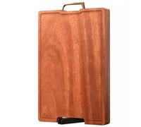 LAJUU Tabla De Cortar De Madera De Una Sola Pieza con Mango De Metal, Pequeña Tabla De Cortar De Madera Maciza For Charcutería Y Picado, Bandeja For Preparar Y Servir Comidas De Cocina(45x30cm)