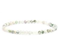 LAKADA Pulsera de piedra preciosa auténtica con cuentas facetadas de 4 mm - diferentes longitudes - Pulsera de piedras preciosas de la suerte talismán regalo, S - 15 CM, Gema, Piedra preciosa