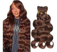 Lakaisa Body Wave - Extensiones de cabello humano con 3 paquetes de extensiones de cabello humano sin procesar, con manchas mínimas para mujer, 303234 pulgadas