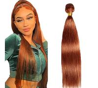 Lakaisa Straight Human Hair Bundles Blonde Human Hair Extensions Paquete de Cabello Humano Sew in Hair Cabello Natural Humano Single Bundle Real Hair Low Shedding for Woman 26 Inch