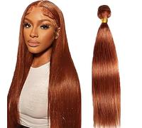 Lakaisa Straight Human Hair Bundles Blonde Human Hair Extensions Paquete de Cabello Humano Sew in Hair Cabello Natural Humano Single Bundle Real Hair Low Shedding for Woman 22 Inch