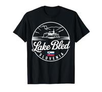 Lake Bled Eslovenia Retro Script - Recuerdo de Viaje Camiseta