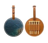 Lake Blue Water Ripples - Bolsa de almacenamiento para camisetas de golf con estampado marrón, solo para hombres, material de poliuretano duradero, fácil de llevar, mejora la experiencia de golf