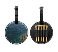 Lake Blue Water Ripples - Bolsa de almacenamiento para camisetas de golf con estampado negro, solo para hombres, material de poliuretano duradero, fácil de llevar, mejora la experiencia de golf