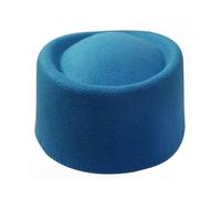 (Lake blue)Yellow Homburg Fedora Hat for Men & Women - Elegant Western Style Flat Top Headwear for Casual Wear