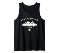 Lake Braies Italy Pragser Wildsee Bandera italiana del Tirol del Sur Camiseta sin Mangas
