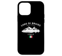 Lake Braies Italy Pragser Wildsee Bandera italiana del Tirol del Sur Carcasa para iPhone 12 mini