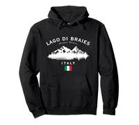 Lake Braies Italy Pragser Wildsee Bandera italiana del Tirol del Sur Sudadera con Capucha