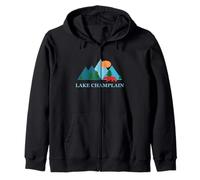 Lake Champlain Nature Art Vacation Design Sudadera con Capucha