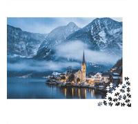 Lake Church 1000 Piezas Material Reciclable Mujeres Puzzle Lake Church Interesting Family Gaming Time Props Juego Familiar