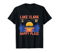 Lake Clark Is My Happy Place Camping Sayings Camper Camiseta