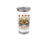 Lake Crew Beavers Most Likely To Go With The Flow Summer Vaso térmico de acero inoxidable de doble pared