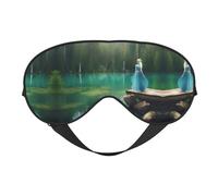 Lake Fairy Print - Máscara de dormir unisex de doble cara, ideal para dormir profundamente y cuidado de la piel