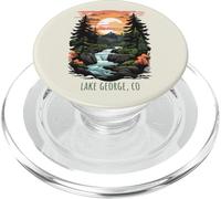 Lake George, Colorado, EE. UU., diseño panorámico Retro de montañas PopSockets PopGrip para MagSafe