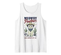 Lake Havasu City AZ USA Divertido diseño de gato Meowdy Pawtner Camiseta sin Mangas
