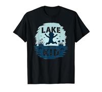 Lake Kid: Alegre Aventura de Verano Camiseta, Hombre, Negro, XL