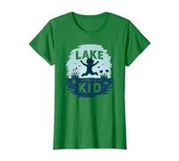 Lake Kid: Alegre Aventura de Verano Camiseta, Mujer, Verde Kelly, M