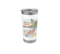 Lake Life Better To Wake At The Lake Cabin Lover Vaso térmico de acero inoxidable de doble pared