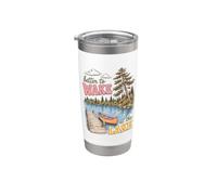 Lake Life Better To Wake At The Lake Cabin Lover Vaso térmico de acero inoxidable de doble pared