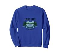 Lake Life es la Mejor Vida - Nature Lover'S Sudadera, Unisex para Adultos, Azul Real, L