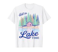 Lake Life Lost In Lake Time Cabin Lakeside Retreat Camiseta