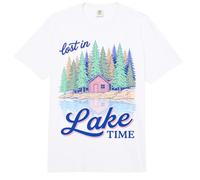 Lake Life Lost In Lake Time Cabin Lakeside Retreat Comfort Colors Adult Heavyweight T-Shirt
