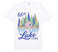 Lake Life Lost In Lake Time Cabin Lakeside Retreat Comfort Colors Adult Heavyweight T-Shirt
