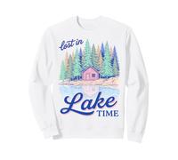 Lake Life Lost In Lake Time Cabin Lakeside Retreat Sudadera