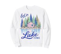 Lake Life Lost In Lake Time Cabin Lakeside Retreat Sudadera