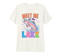 Lake Life Meet Me At The Lake Trout Fishing Summer Lover Camiseta Premium
