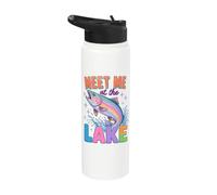 Lake Life Meet Me At The Lake Trout Fishing Summer Lover Stainless Steel Insulated Water Bottle