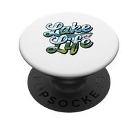 Lake Life Relajante Navegantes al aire libre Campistas y amantes de la naturaleza PopSockets PopGrip Adhesivo