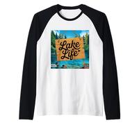 Lake Life With Ducks Navegantes al aire libre Campistas y amantes de la naturaleza Camiseta Manga Raglan