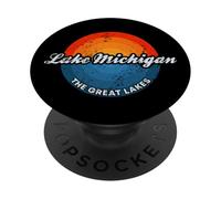Lake Michigan Los Grandes Lagos The Great Lakes PopSockets PopGrip Adhesivo