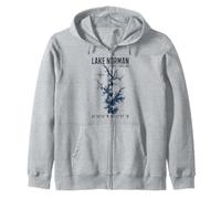 Lake Norman Mapa Coordenadas Carolina del Norte Sudadera con Capucha